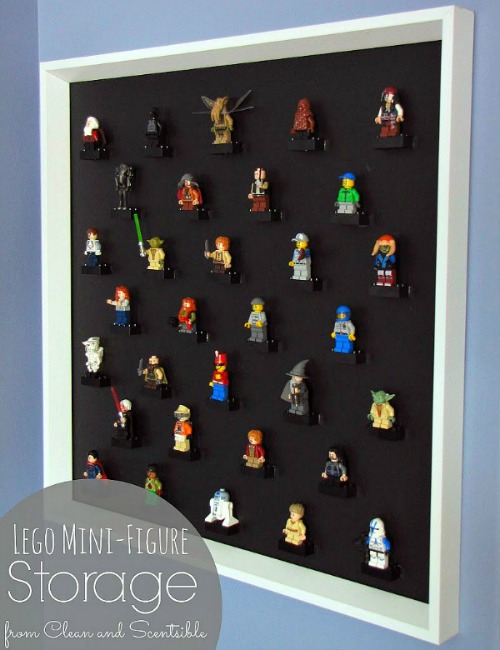 Awesome idea for organizing all of those Lego mini-figures and SO easy to do!