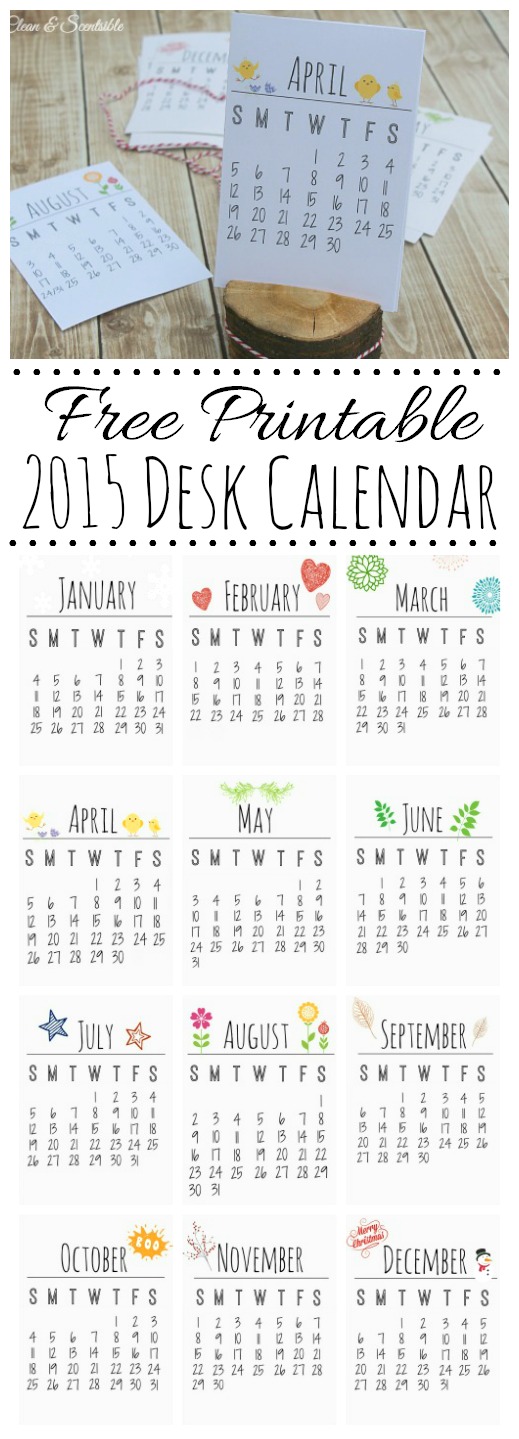Free Printable Calendars for 2015