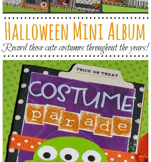 Halloween Mini Album - Such a cute way to display Halloween photos and record memories throughout the years! // cleanandscentsible.com