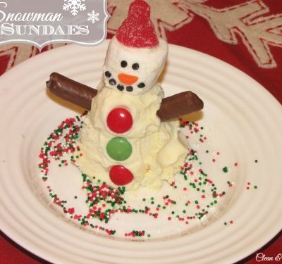 Cute snowman sundaes. The kids would love this!
