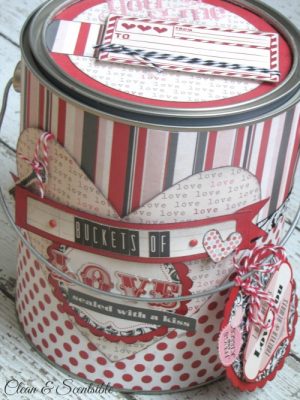 Valentines Day paint can - such a cute idea for packaging up gifts! Could also be used to hold love notes.