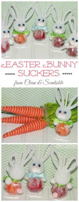These Easter bunny suckers are adorable! // cleanandscentsible.com