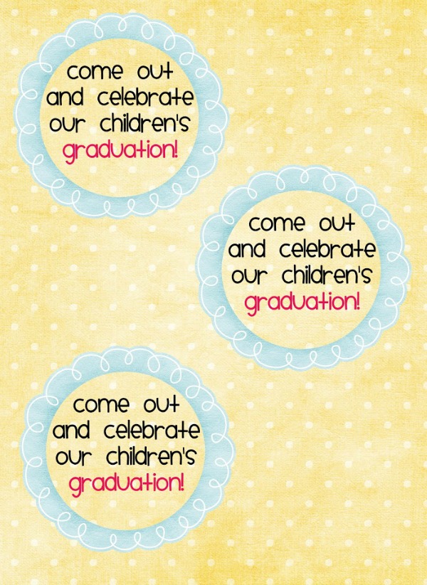 Cute graduation cap invitations!  Easy to make with free printables included!  // cleanandscentsible.com