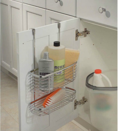 Great tips for organizing under the kitchen sink.