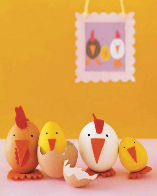 Chicken Easter eggs.