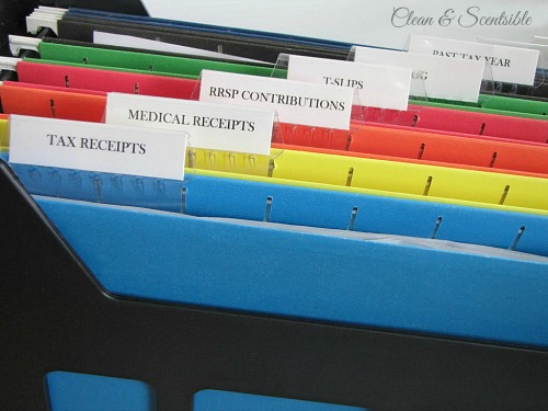 Great tips on how to organize paperwork.