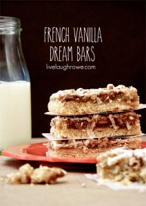 French Vanilla Dream Bars with livelaughrowe.com