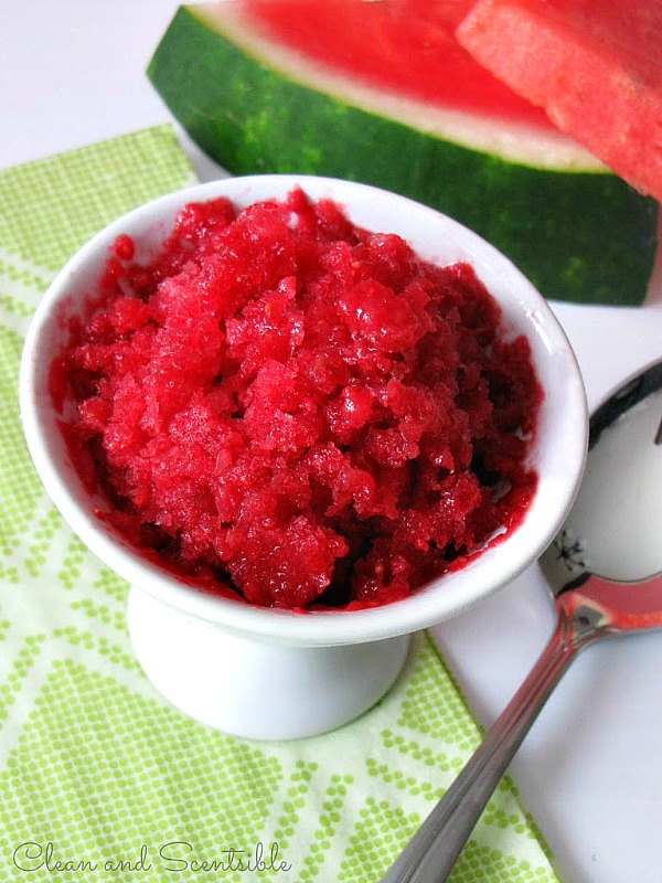 Raspberry watermelon granita recipe.