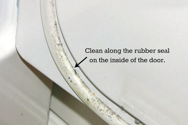 Dryer door and how to clean it.
