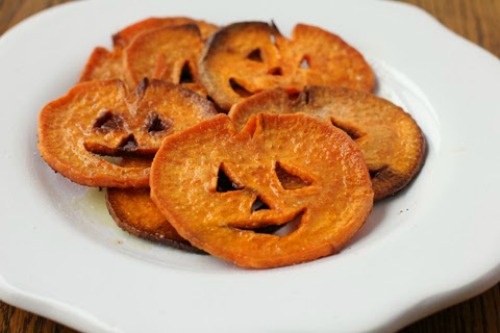 Jack-O-Lantern Sweet Potato Fries plus lots of other fun and healthy food ideas.