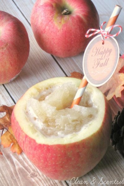 How to make the perfect Apple Cider {or apple juice} Slushie. // via Clean and Scentsible