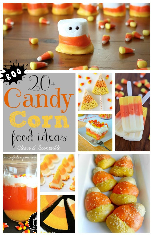 Lots of fun candy corn inspired food ideas!  #Halloween