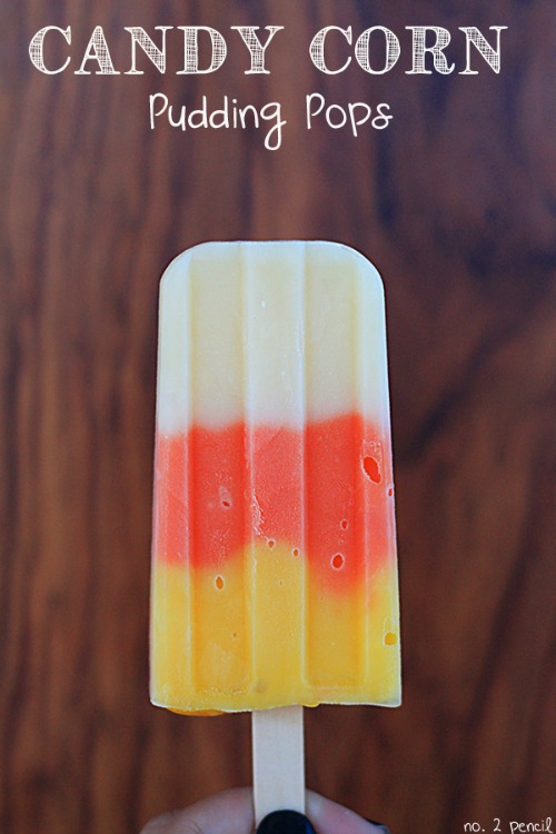 Candy Corn Pudding Pops and lots of other fun candy corn inspired food ideas!