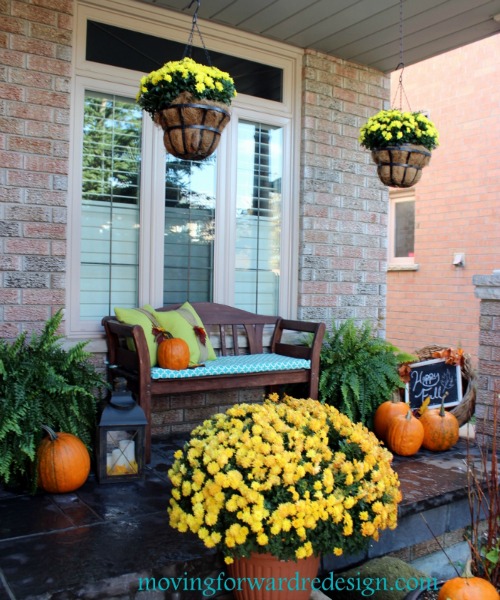 Fall Front Porch and other pumpkin decorating ideas.