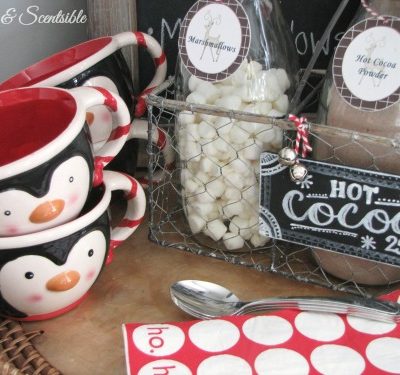 Cute Candy Cane Hot Cocoa Bar!