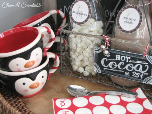 Cute Candy Cane Hot Cocoa Bar!