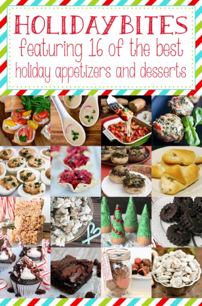 Lots of great holiday appy and dessert recipes for Christmas parties!