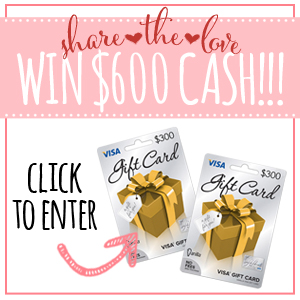 Win $600 in Visa gift cards!!