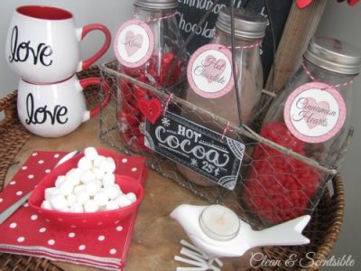 Valentine's Day hot chocolate bar. SO cute!