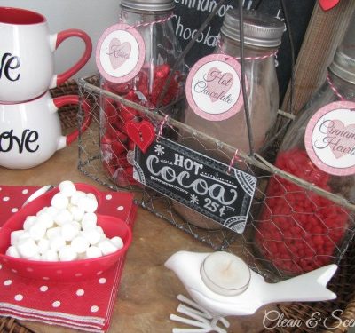 Valentine's Day hot chocolate bar. SO cute!