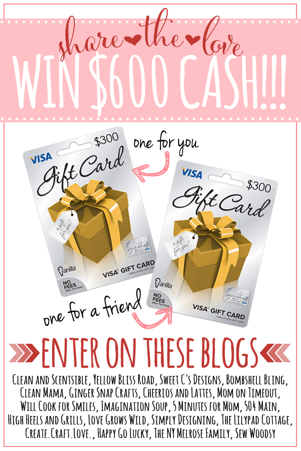 Enter for a chance to win $600 in Visa gift cards!