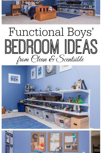 Great ideas for creating a fun and functional boy's bedroom! // from Clean and Scentsible