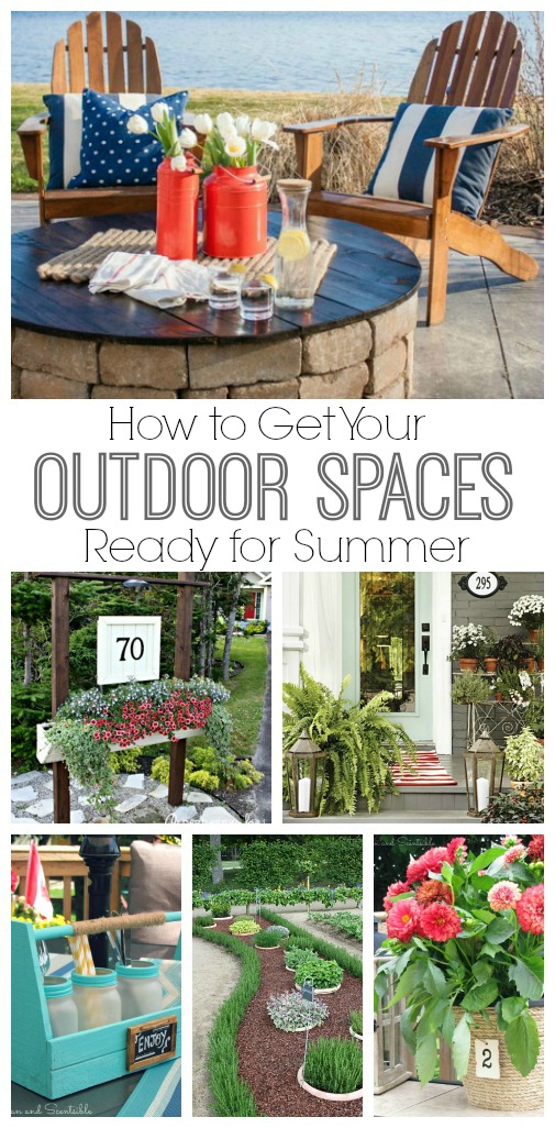 How to get your outdoor spaces ready for summer!  Free printables included.