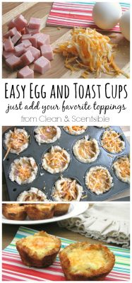 The egg and toast cups make the perfect breakfast - just customize with your favorite toppings. Done on the grill or baked in the oven!
