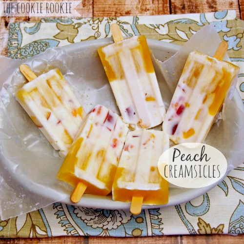 Peach creamsicles and lots of other yummy popsicle ideas!