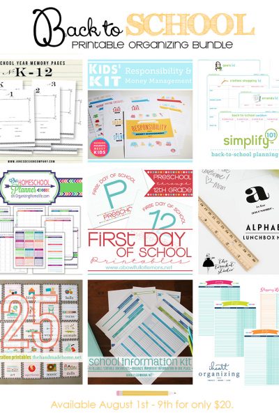 Get organized for back to school with this amazing printable package!