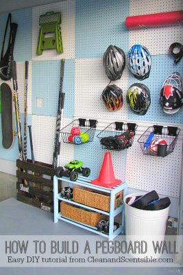 How to build a pegboard wall - easy DIY tutorial. // cleanandscentsible.com