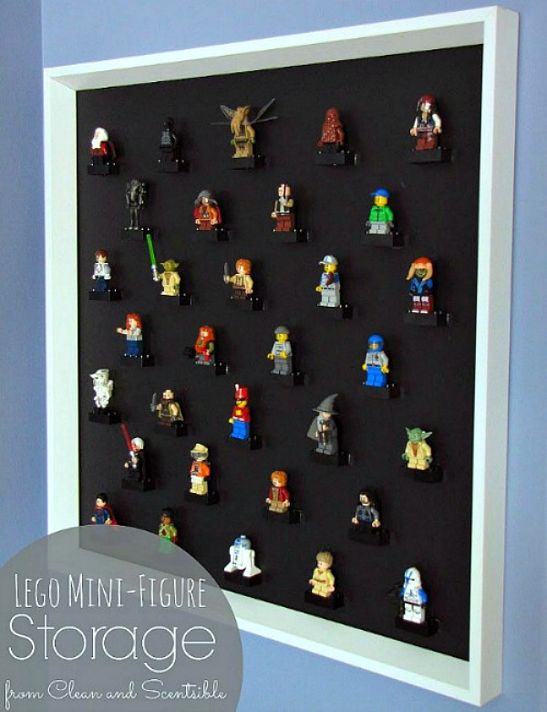 Lego Mini-Figure Storage - What a great way to organize all of those little men!  And it looks great too! // cleanandscentsible.com