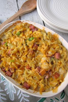 Cheesy Ham and Vegetable Casserole