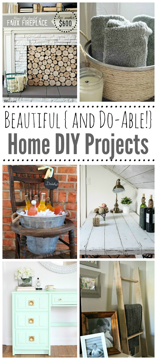 Fabulous collection of rustic DIY projects for your home. These are totally do-able! // cleanandscentsible.com