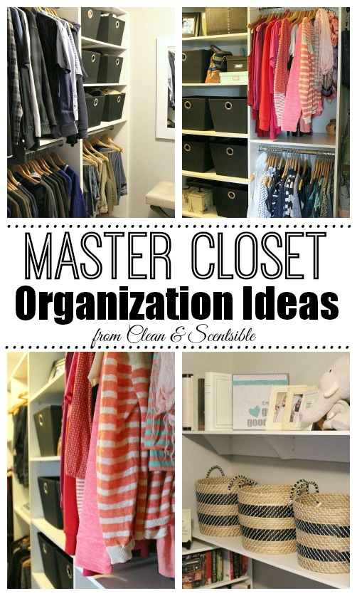 Great tips and tricks to create a functional and organized master closet! // cleanandscentsible.com