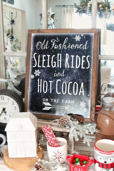 Free Sleigh Ride Printable and DIY Canvas Frame - Clean and Scentsible