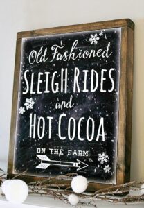 Free Sleigh Ride Printable and DIY Canvas Frame - Clean and Scentsible