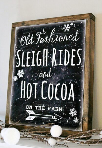 Free Sleigh Ride Printable and DIY Canvas Frame - Clean and Scentsible