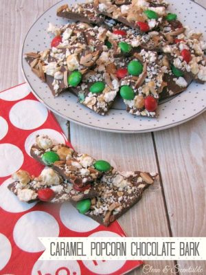 Caramel Popcorn Chocolate bark. This is so good! Just package it up for a yummy teacher or hostess gift.