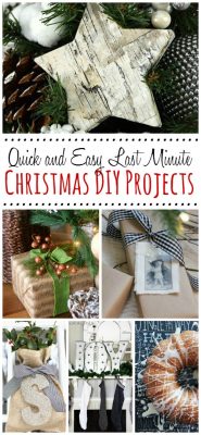 Great ideas for quick and easy Christmas DIY projects. Perfect for everyone trying to get things done at the last minute!