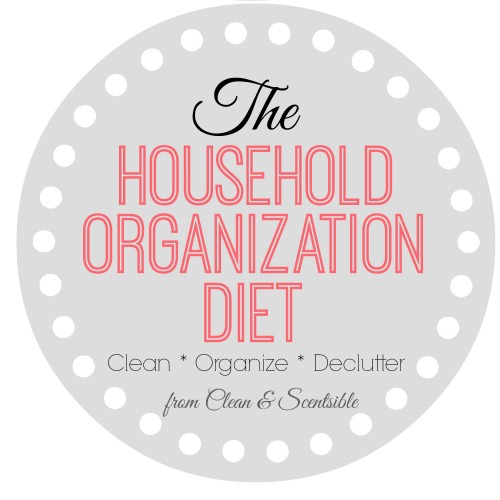 The Household Organization Diet is back for 2015!! Follow this year long plan to put your home on a diet and get things organized once and for all! // cleanandscentsible.com