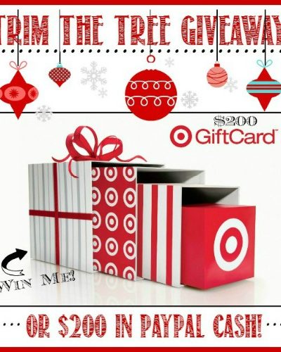 $200 Target Giftcard OR PayPal cash giveaway!!!