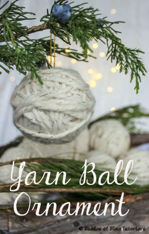 Easy and pretty yarn ball ornaments!