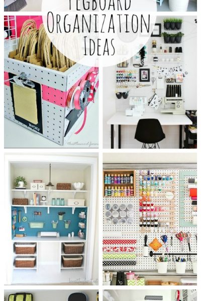 Pretty and functional ideas on how to get organized with pegboard! // cleanandscentsible.com