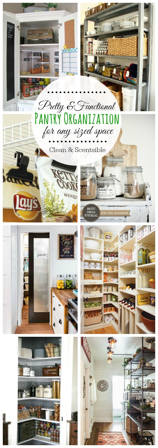 Beautiful ideas for creating an organized pantry space! // cleanandscentsible.com