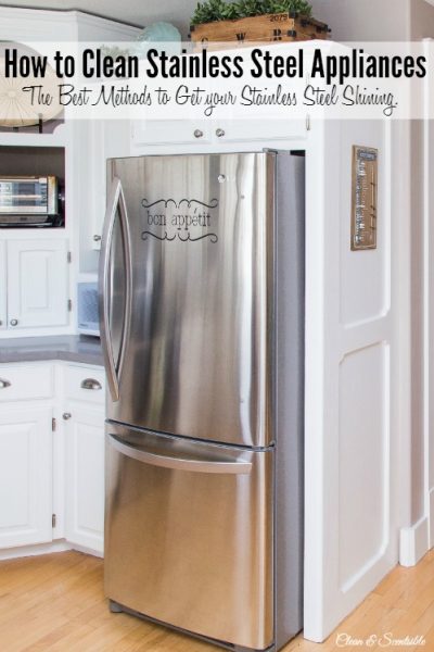 The best way to clean stainless steel appliances for a streak-free, shiny finish! // cleanandscentsible.com