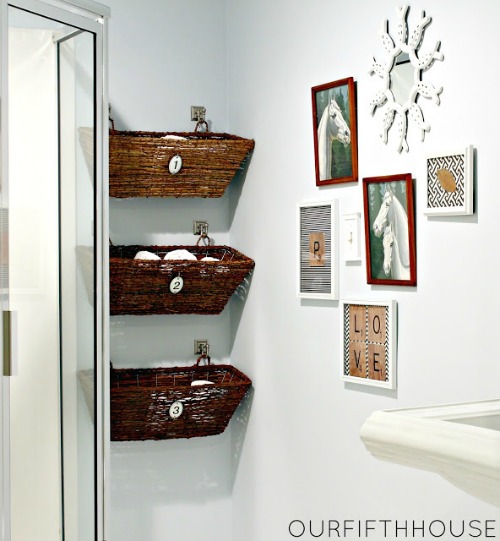 eautiful and functional bathroom storage ideas.  Love these!  // cleanandscentsible.com