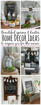 Beautiful ideas to decorate your home for spring and Easter! // cleanandscentsible.com