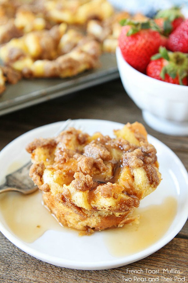 French Toast Muffins and lots of other yummy breakfast ideas. Perfect for Mother's Day!