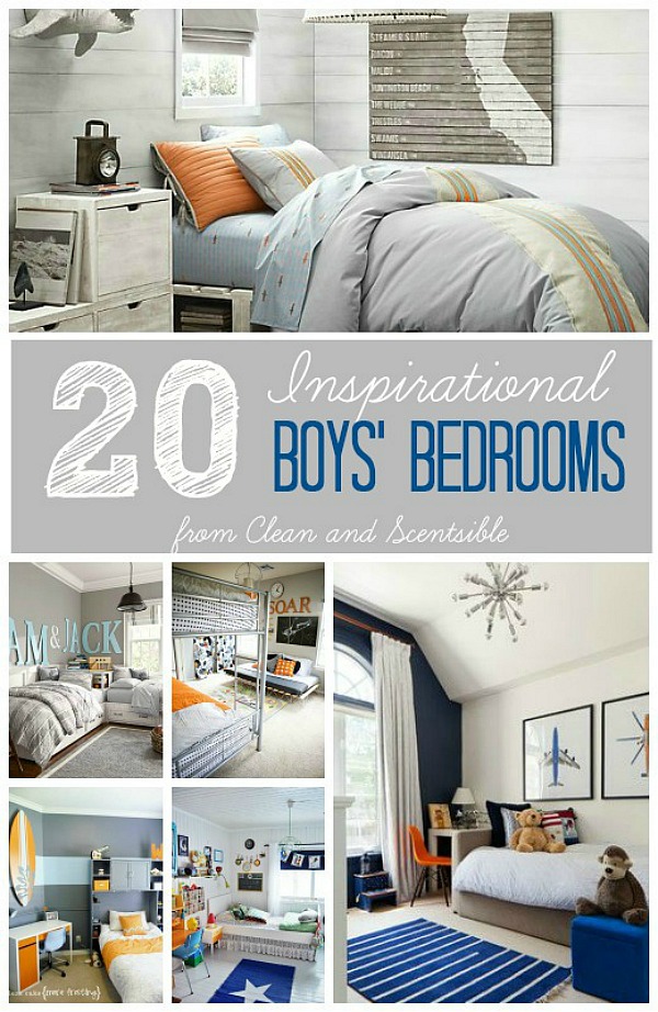 It can be hard to find great ideas for boys' bedrooms but I love all of these ideas!